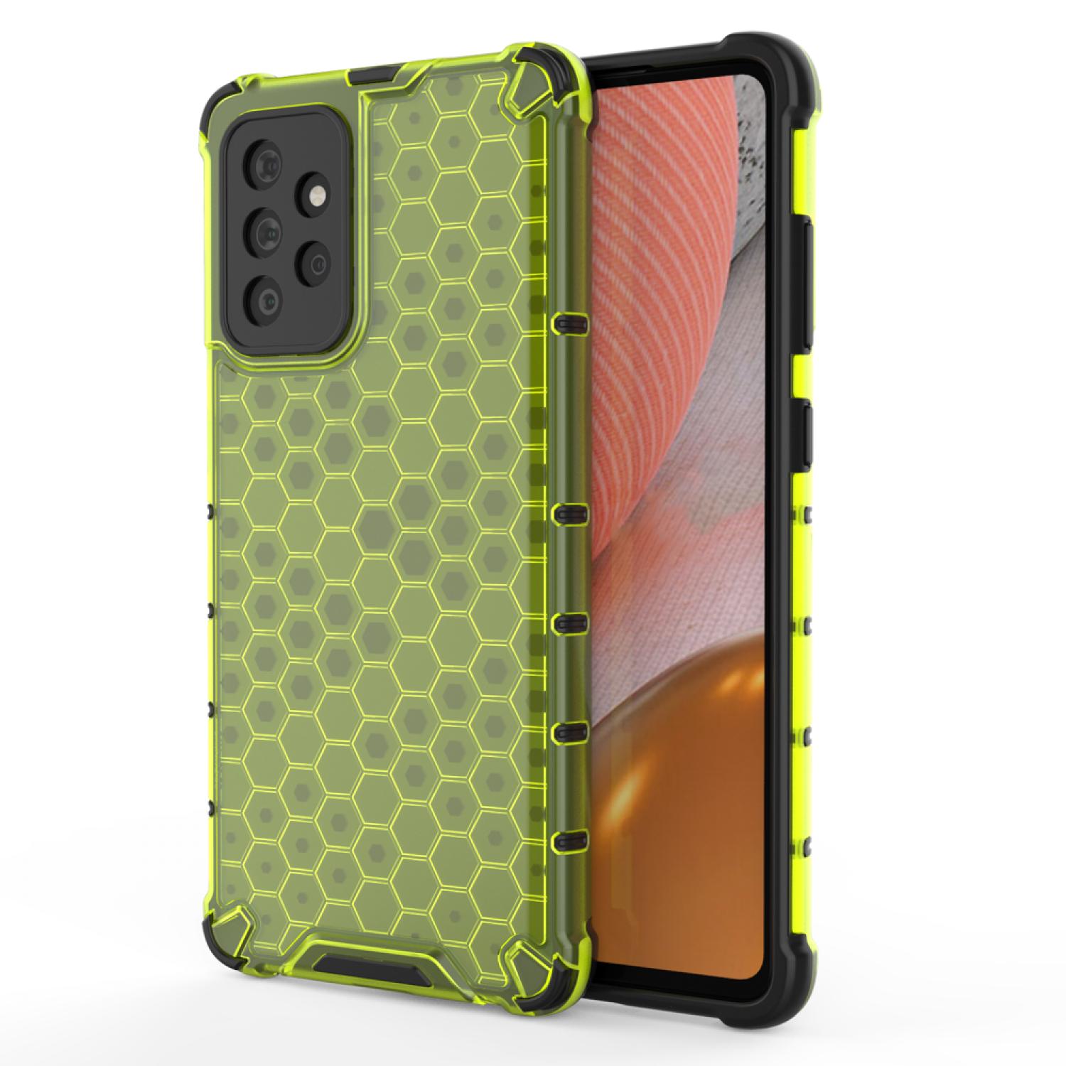 Carcasa blindata tip fagure cu cadru silicon pt Samsung Galaxy A72 5G/Galaxy A72 4G - Verde