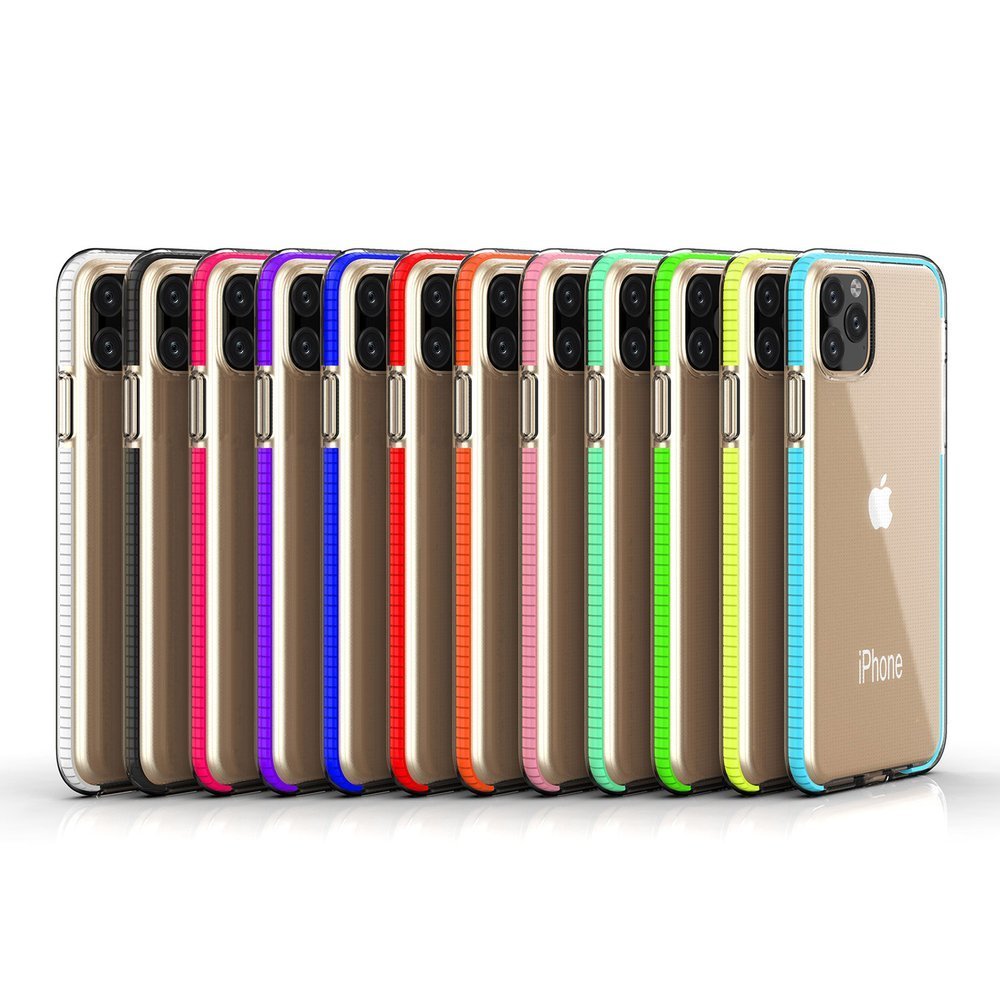 Spring Case transparent TPU pentru Apple iPhone 11 Pro - Turcoaz
