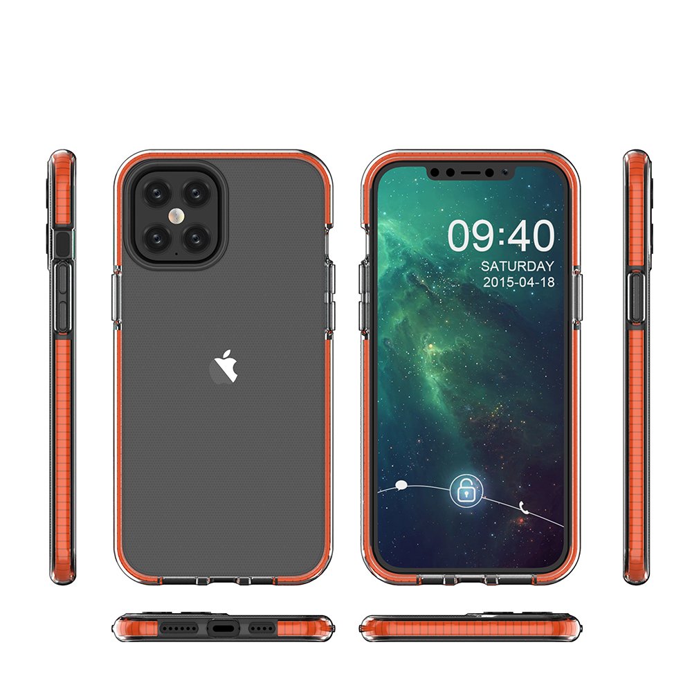 Spring Case transparent TPU pentru Apple iPhone 12 Pro Max - Turcoaz
