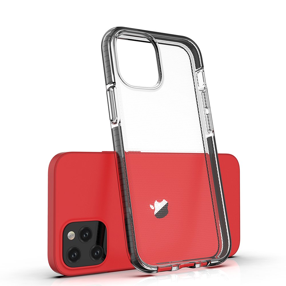 Spring Case transparent TPU pentru Apple iPhone 12 Mini - Turcoaz