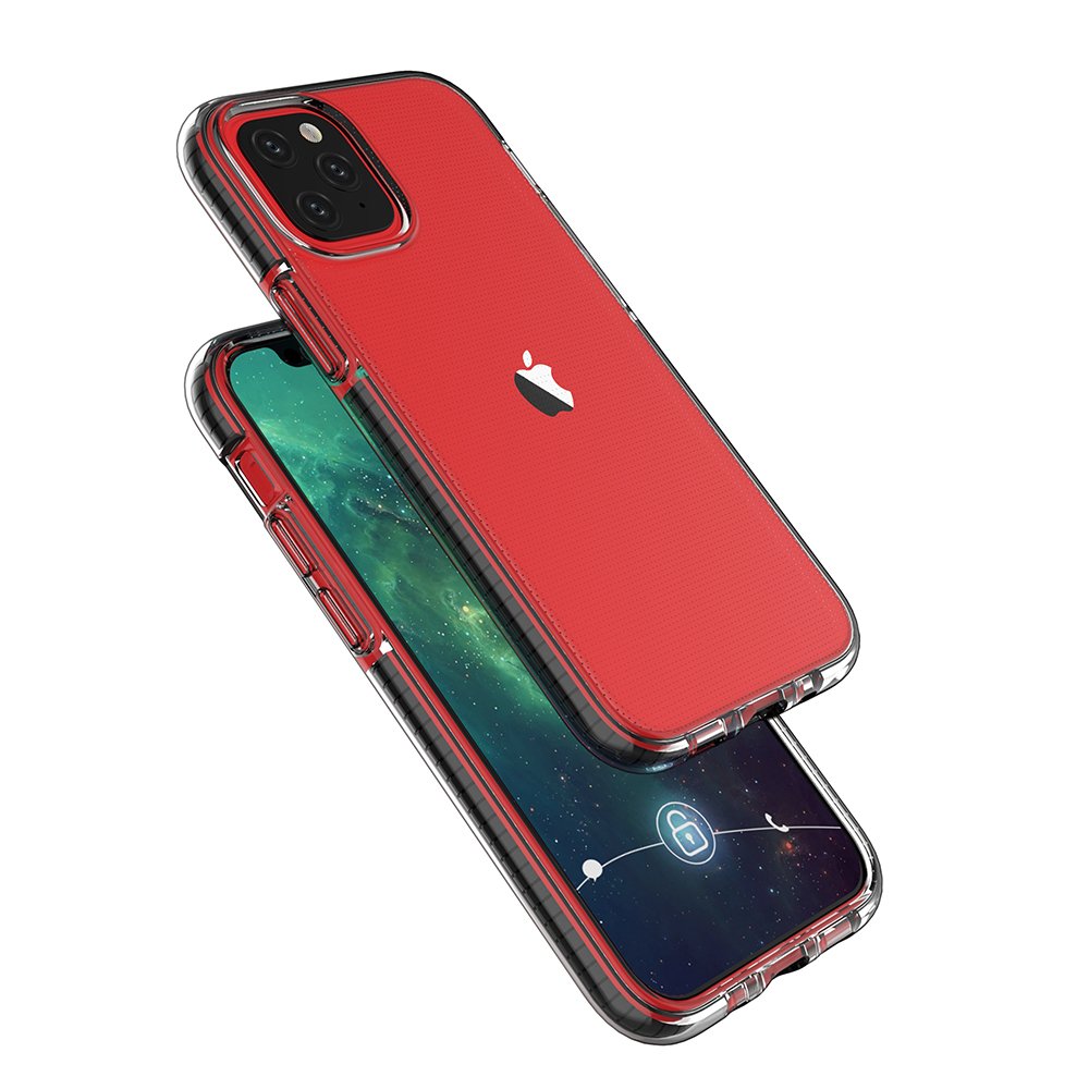 Spring Case transparent TPU pentru Apple iPhone 12 Mini - Turcoaz