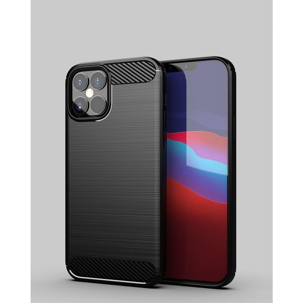 Husa Carbon Shield TPU pt Apple iPhone 12 Mini - Albastră