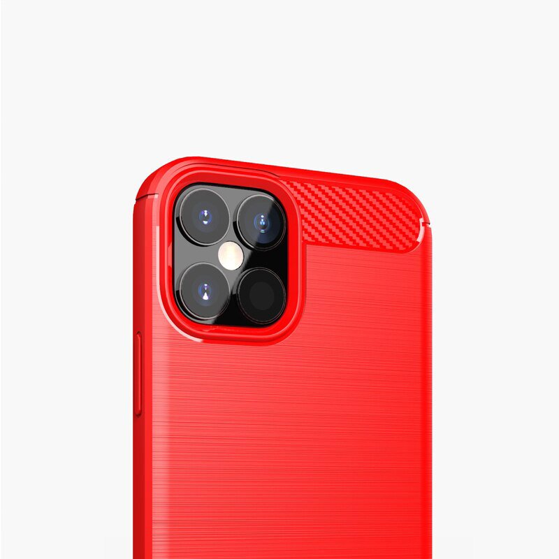 Husa Carbon Shield TPU pt Apple iPhone 12 Mini - Albastră