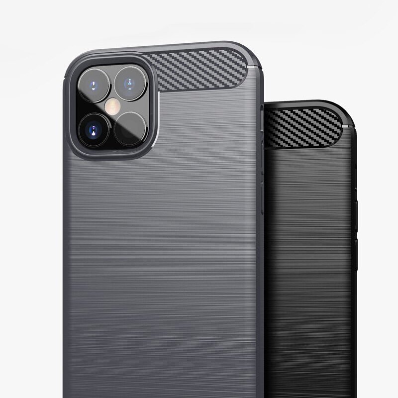 Husa Carbon Shield TPU pt Apple iPhone 12 Mini - Albastră