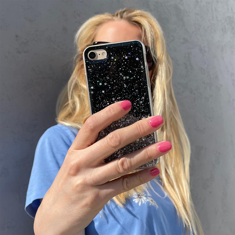 Husa din silicon Wozinsky Star Glitter pentru Xiaomi Redmi Note 10S/Redmi Note 10 - Roz