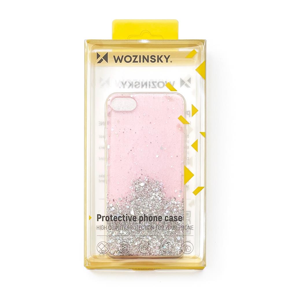 Husa din silicon Wozinsky Star Glitter pentru Xiaomi Redmi Note 10S/Redmi Note 10 - Roz