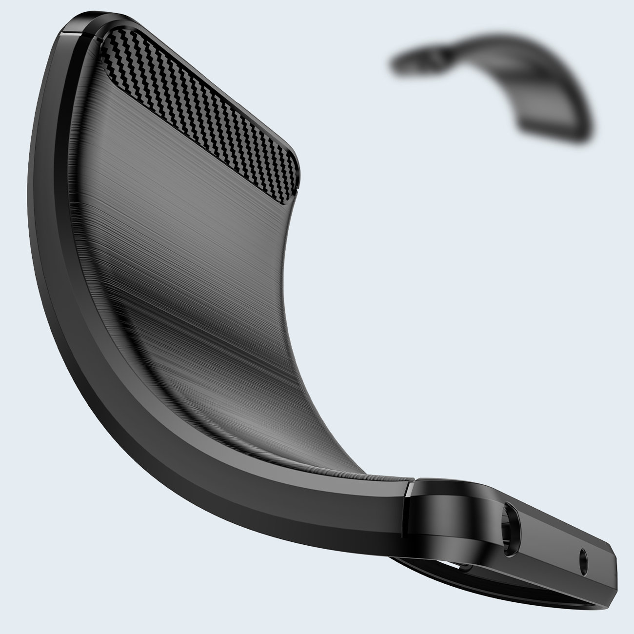 Husa Carbon Shield TPU pt Motorola Moto G Play 2023 - Neagră