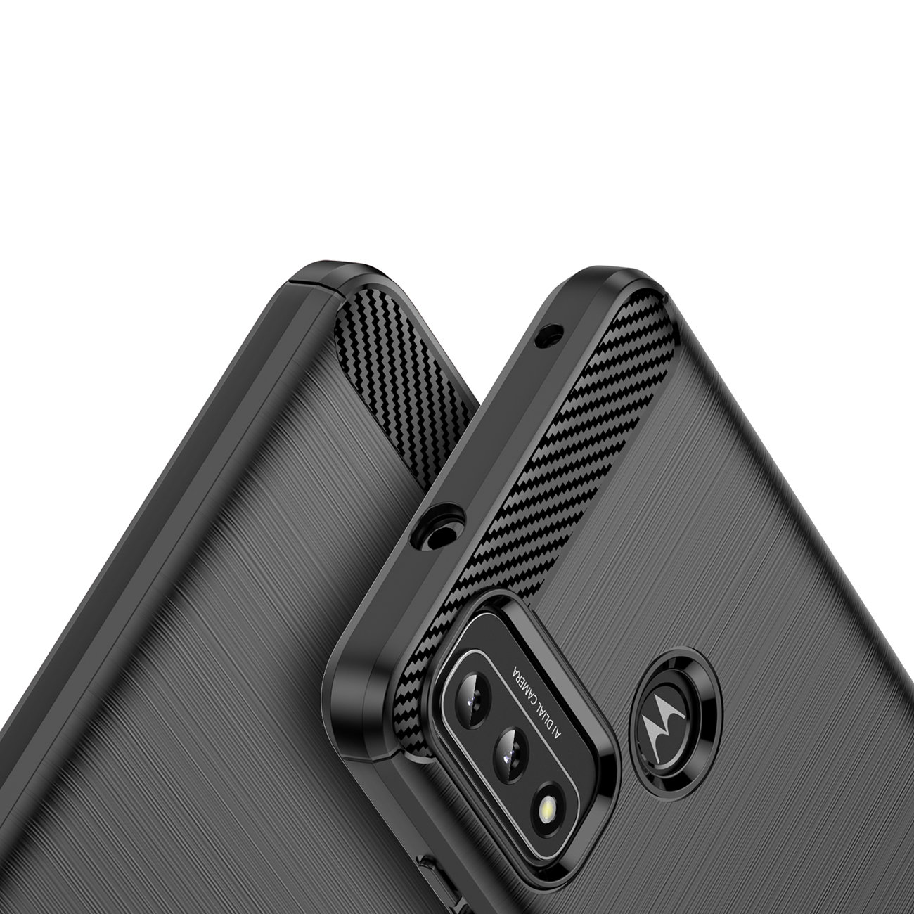 Husa Carbon Shield TPU pt Motorola Moto G Play 2023 - Neagră