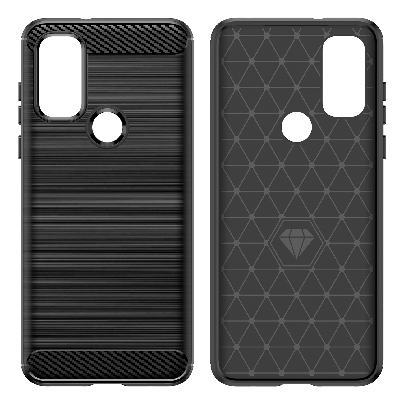 Husa Carbon Shield TPU pt Motorola Moto G Play 2023 - Neagră