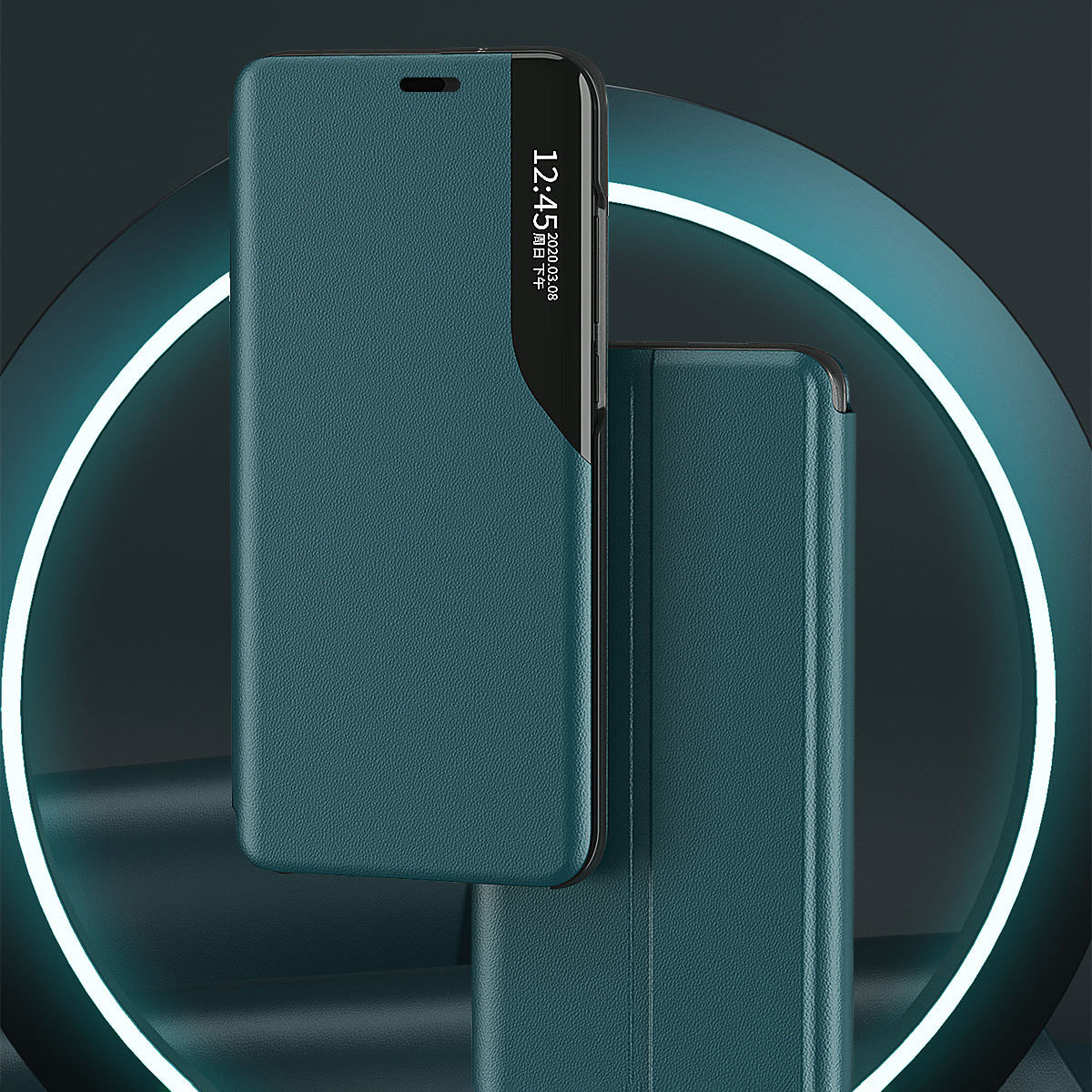 Husă elegantă tip carte View Case pentru Apple iPhone 13 Mini - Roşie