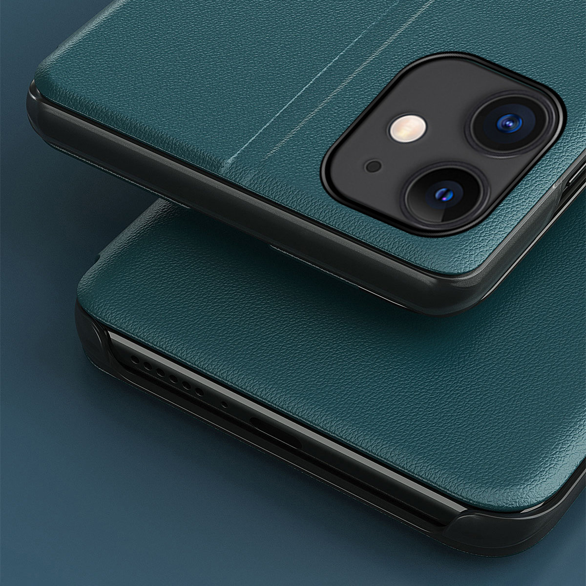 Husă elegantă tip carte View Case pentru Apple iPhone 13 Mini - Roşie