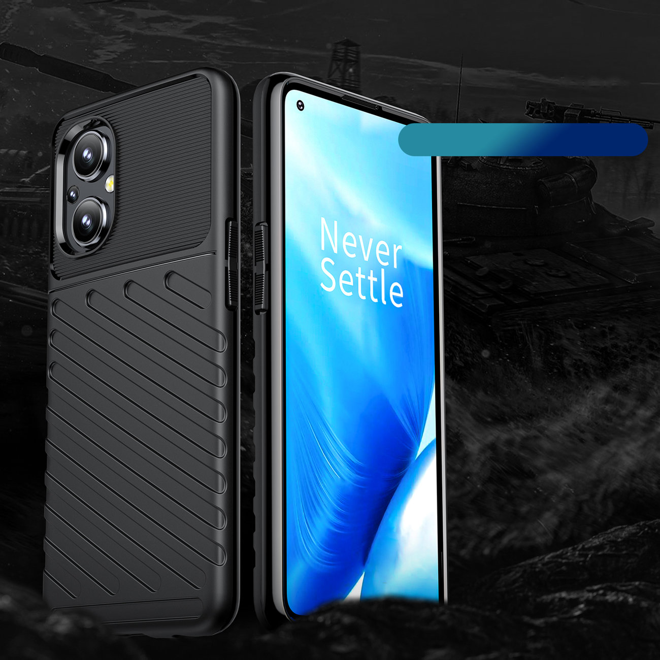 Husă Thunder rezistentă pentru Oppo Reno7 4G/F21 Pro - Neagră