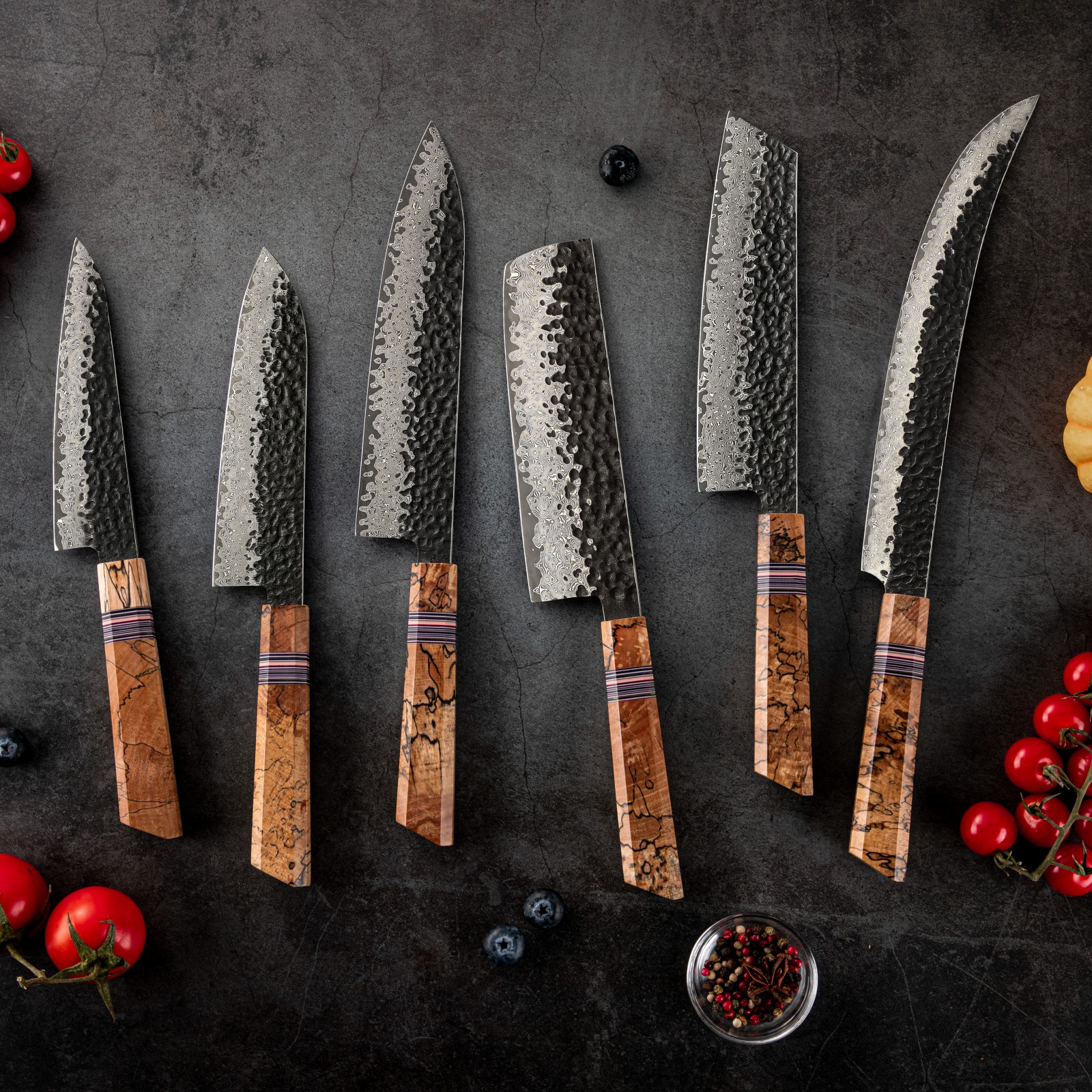 Cuțit de bucătărie damasc ZE-37434 - Slicer / Maro