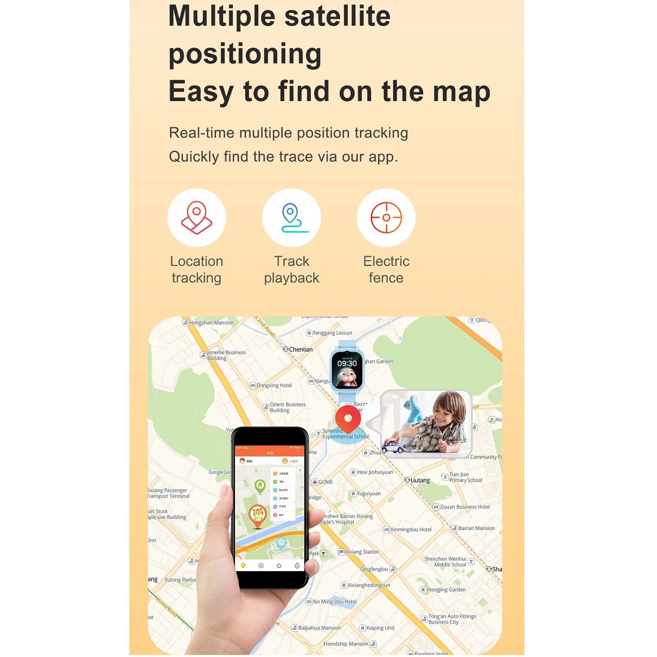 Ceas Smart pentru copii - Albastru