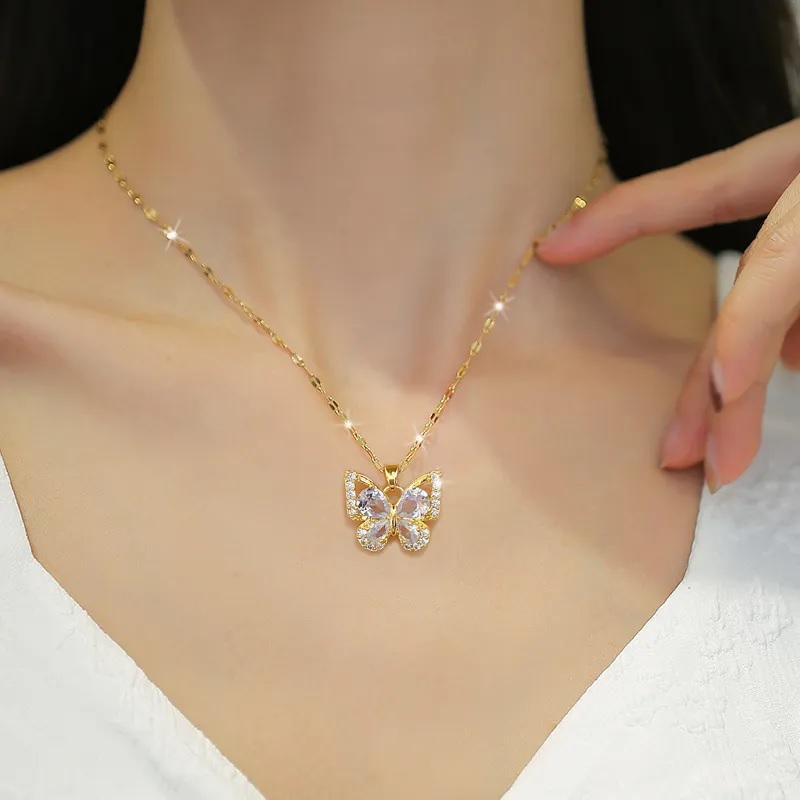 Colier LY-29397 - Aur / Cristal