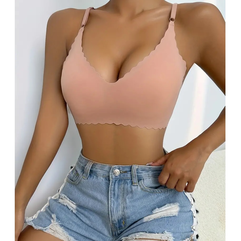 Sutien fără cusături EL-30855 - Violet / L