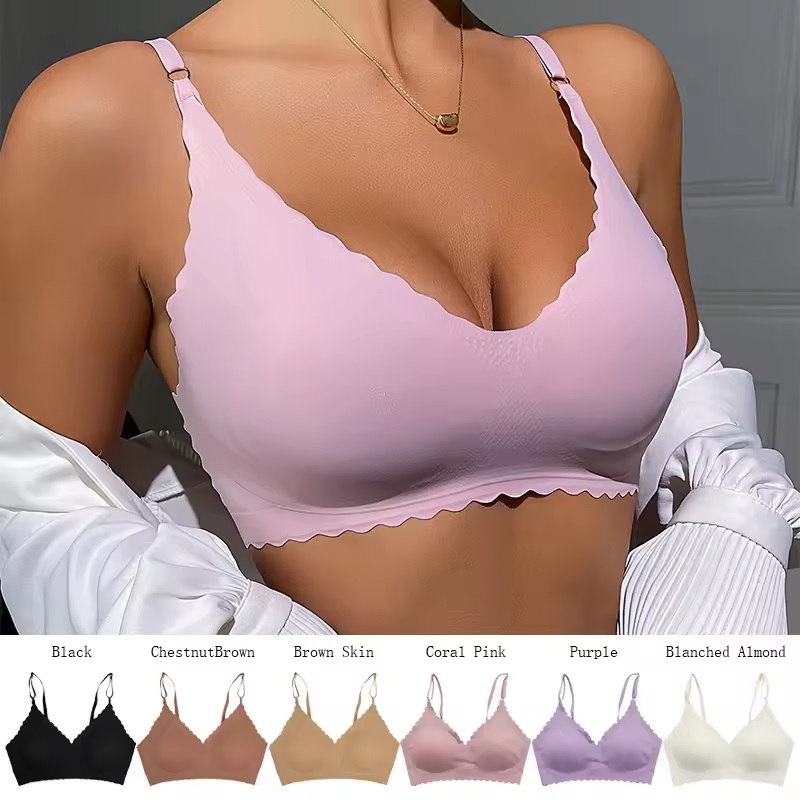 Sutien fără cusături EL-30855 - Violet / L