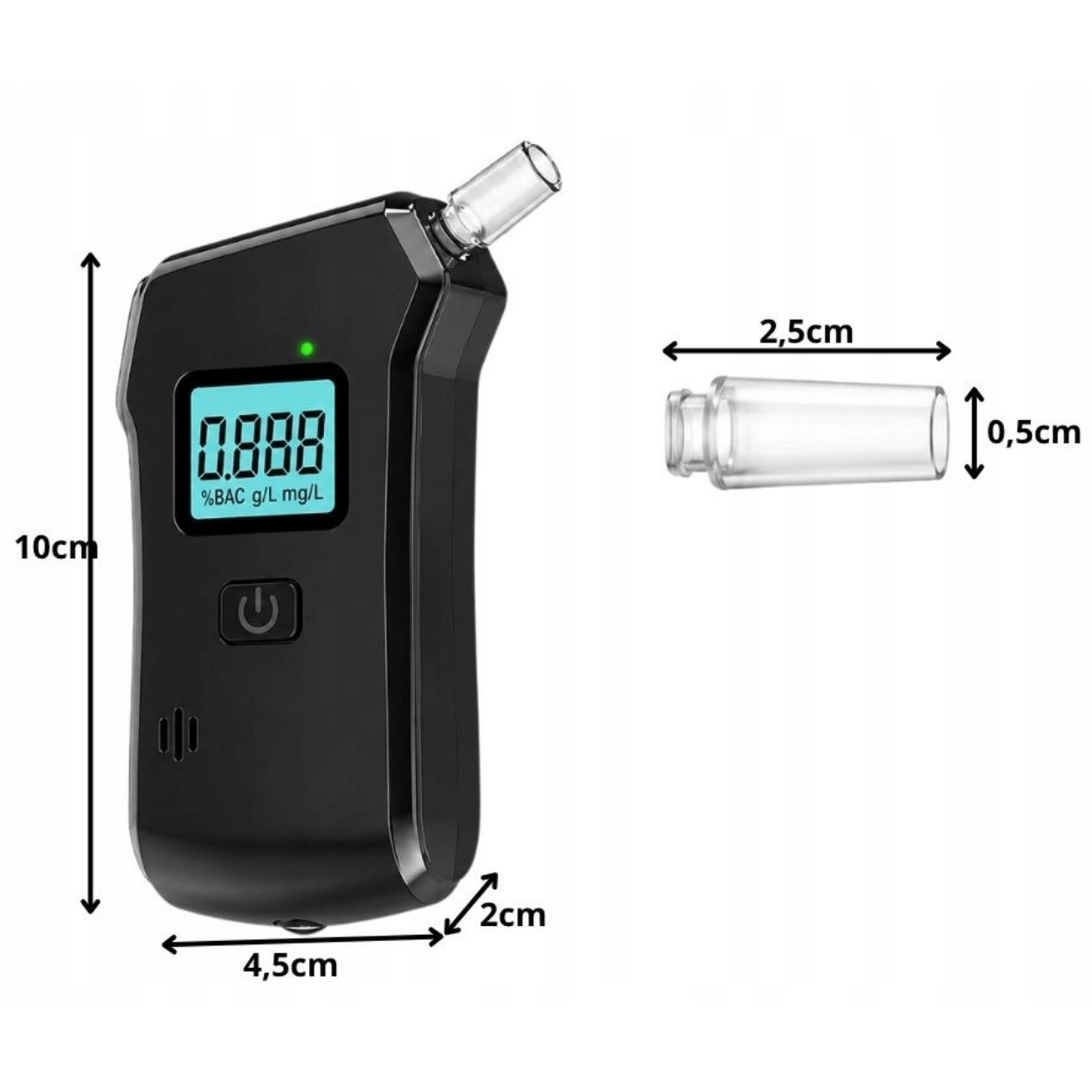 Etilotest digital AL - 40949 - Negru