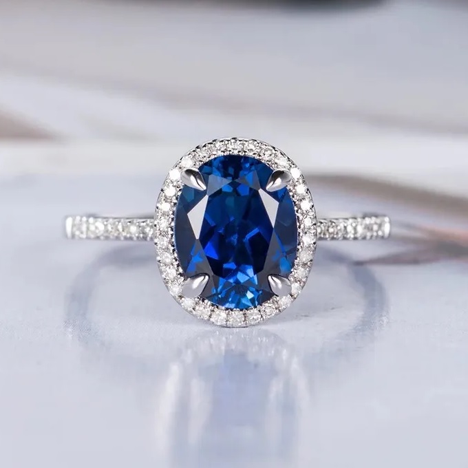 Inel RO-35617 Blue - Argintiu / Albastru / 62mm