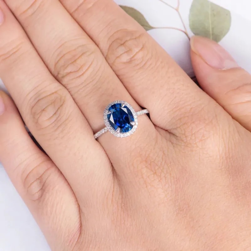 Inel RO-35617 Blue - Argintiu / Albastru / 62mm