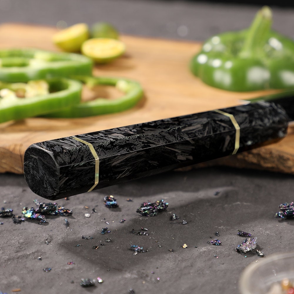 Cuțit de bucătărie damasc TS-37459 - Chef / Negru