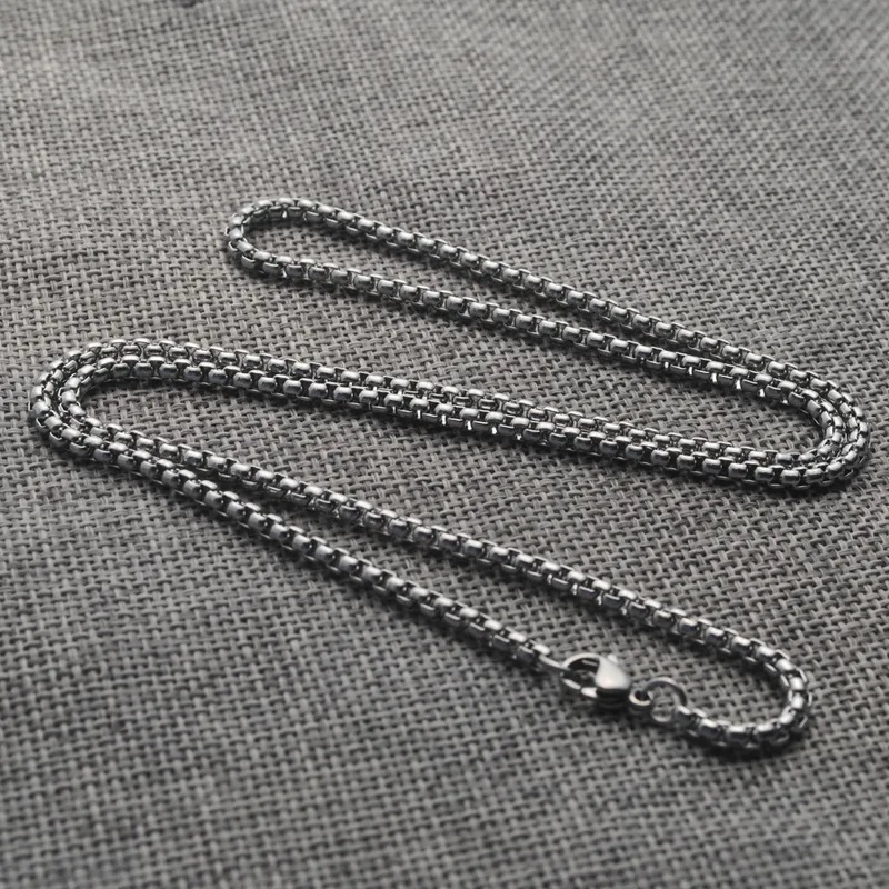 Lănțișor TA-34734 - Argintiu / 60cm / 3mm