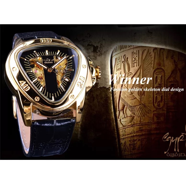 Ceas Winner OT-14448 - Negru / Argintiu