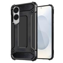 Husa Hybrid Armor Kickstand pentru Samsung Galaxy S25 Edge - Neagră
