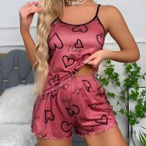 Pijamale scurte pentru femei I-30563 - Roz / L