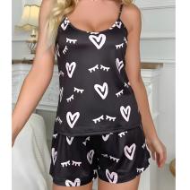 Pijamale scurte pentru femei HE-30876 - Negru / M