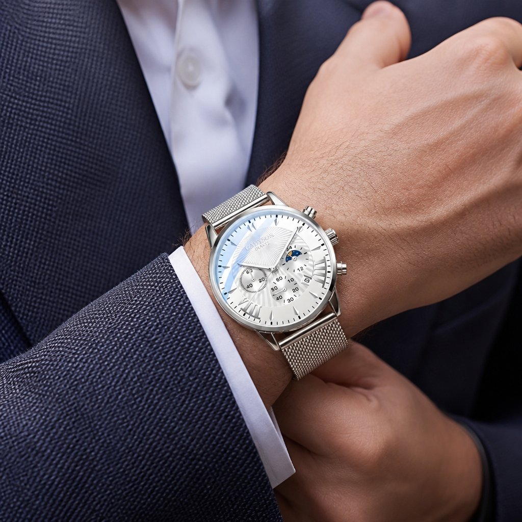 Ceas GA-25985 - Argintiu / Alb